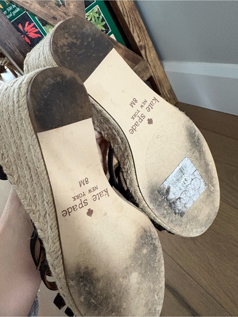 kate spade Black Bow Wedge Sandals - Picture 5 of 6